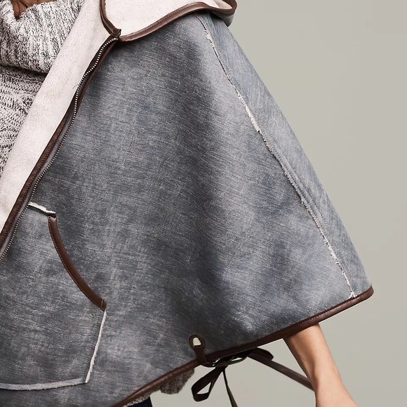 Hooded and Reversible Poncho Cape - Picture 4 of 9